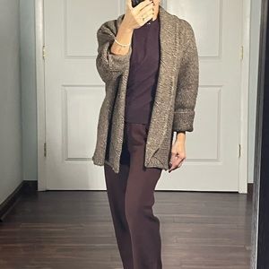 J Jill wool blend chunky open cardigan size MP